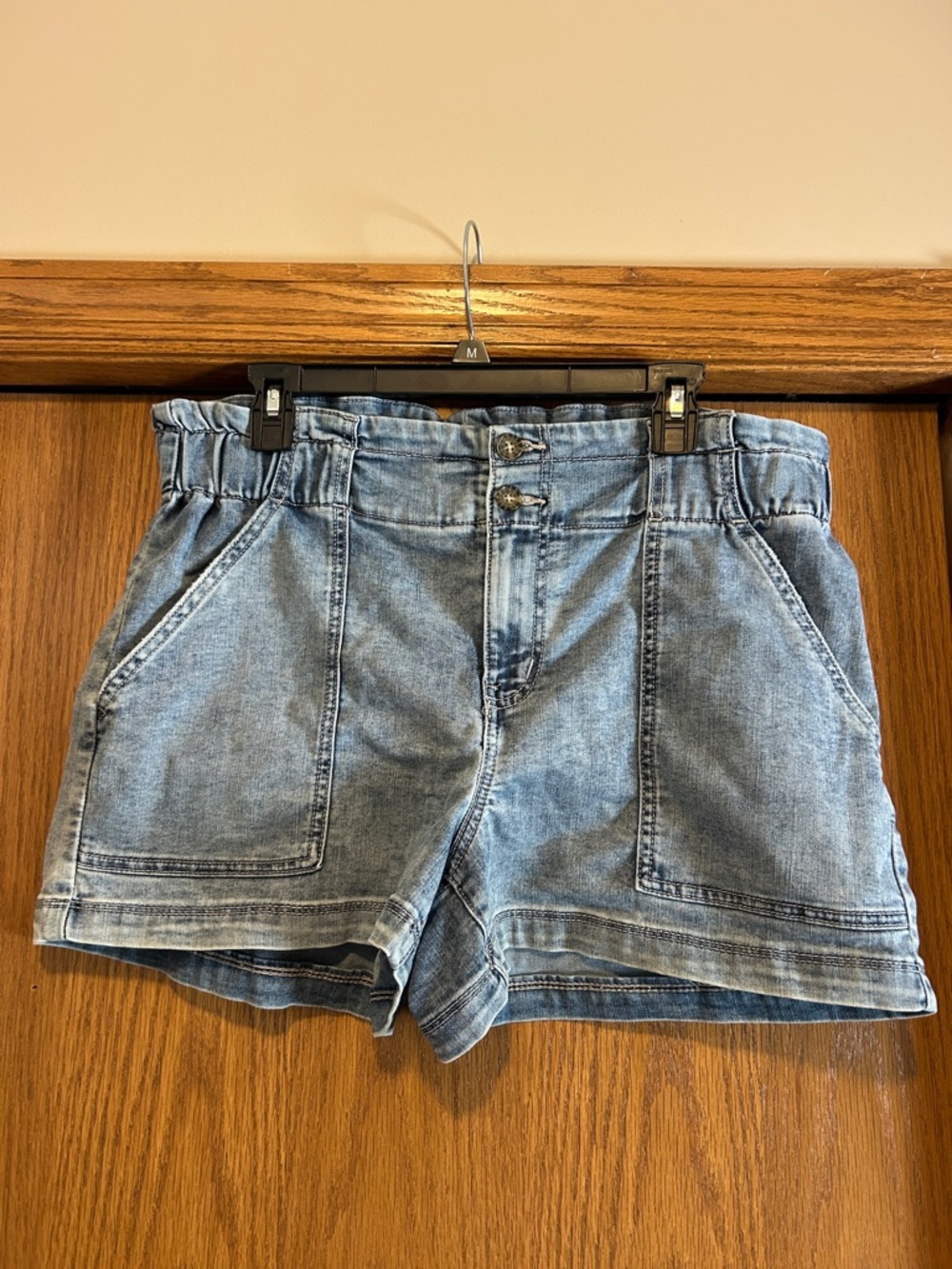 Maurice’s-Casual High-Waist Light Blue Denim Shorts